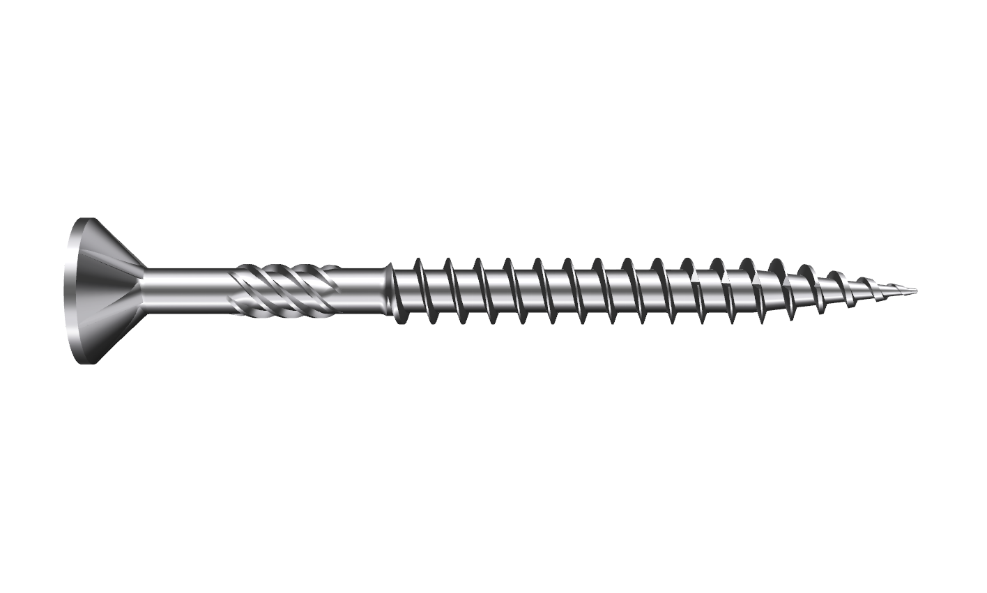 S-WOOD Holzschraube SIXFIX Teilgewinde mit Schaftfräser Stahl gehärtet Bluenox